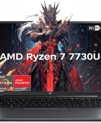 KAIGERR 2026 New Light Gaming Laptop, 15.6inch Laptop Computer with AMD Ryzen 7 7730U(8C/16T, Up to 4.5GHz), 16GB RAM 512GB NVMe SSD Windows 11 Laptop, Radeon RX Vega 8 Graphics,WiFi 6